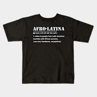 Afro-Latina, dictionary style definition style Kids T-Shirt